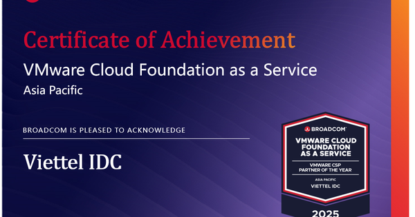 Viettel IDC Được Vinh Danh Đối Tác Cloud Xuất Sắc Nhất 2025 Của VMware