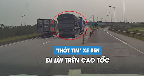 Tài xế xe ben đi lùi trên cao tốc Hà Nội - Thái Nguyên, dân mạng bức xúc đề nghị tước bằng