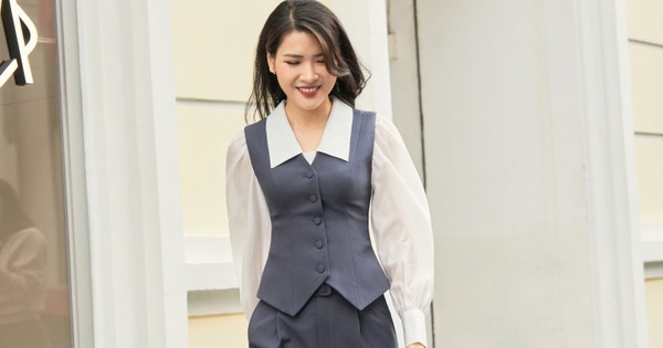 Phối áo sơ mi cùng gile, công thức 'vàng' cho phong cách thanh lịch