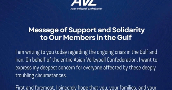 Chủ tịch AVC gửi thư chia buồn sau vụ 20 nữ VĐV bóng chuyền Iran thiệt mạng vì không kích