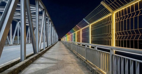 Cầu Bến Thủy 1 được lắp hệ thống điện trang trí và lưới an toàn mới