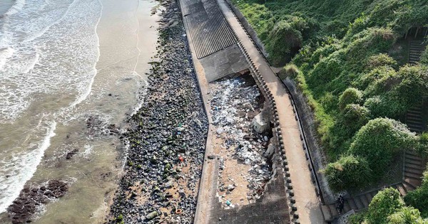 Kè chắn sóng sạt lở ngay sát địa đạo Vịnh Mốc