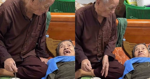 Lan tỏa trên mạng xã hội: Cụ ông U.100 bón cơm cho vợ