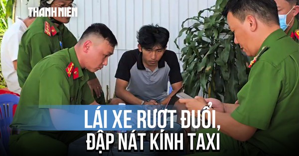 Clip thanh niên ép xe taxi giữa Quốc lộ 20, dùng gậy sắt đập vỡ kính
