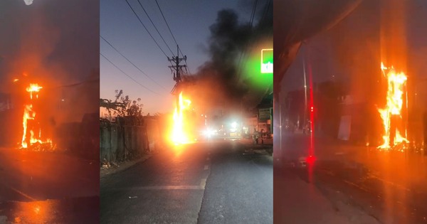 TP.HCM: Cháy trụ điện đường dây trung thế, nhiều nhà dân mất điện