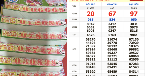 Xổ số miền Nam ngày 31 tháng 3: Một người vừa trúng 34 tỉ đài Bạc Liêu
