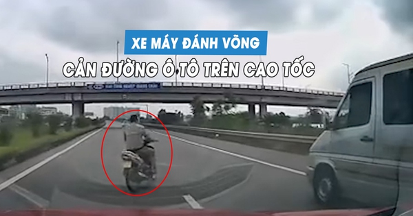 Nam thanh niên 'đầu trần', lái xe máy lạng lách đánh võng trên cao tốc