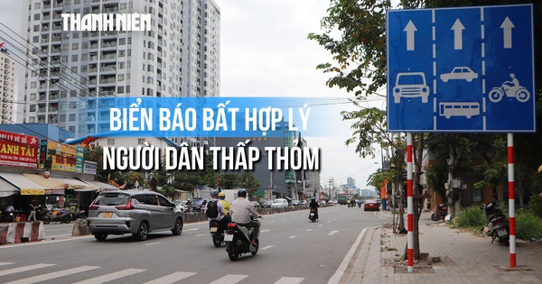 Người dân 'rối não' vì biển báo: Xe máy phải tranh làn vì ô tô đỗ