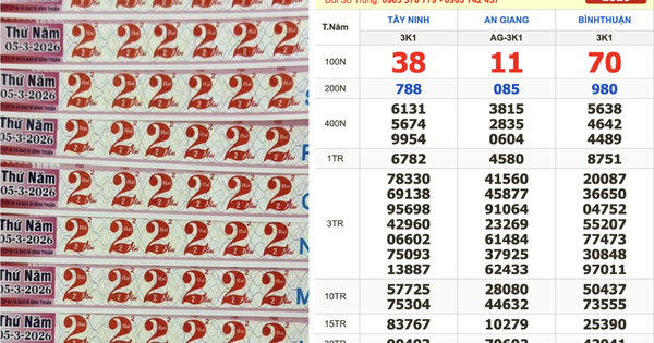 Xổ số miền Nam ngày 5 tháng 3: Bất ngờ dãy số 111111 lại trúng đài An Giang