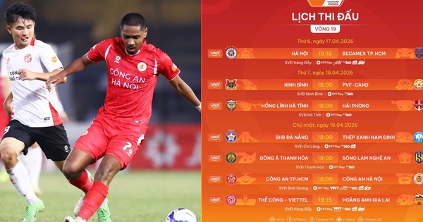 Lịch thi đấu sớm nhất vòng 19 V-League: Becamex TP.HCM vẫn nguy cơ xuống hạng, khó thắng Hà Nội
