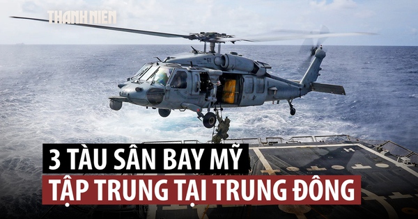 Mỹ tập trung 3 tàu sân bay Mỹ vào Trung Đông