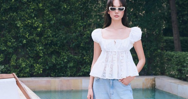 Mùa hè, mùa diện áo trễ vai, áo nhún ngực