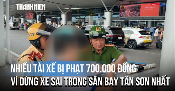 Nhiều tài xế bị phạt 700.000 đồng vì dừng xe sai trong sân bay Tân Sơn Nhất