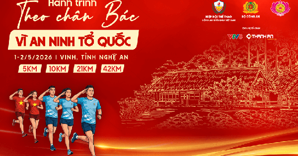 Giải chạy 'Hành trình theo chân Bác' 2026 tại Nghệ An quy tụ hơn 3.000 VĐV