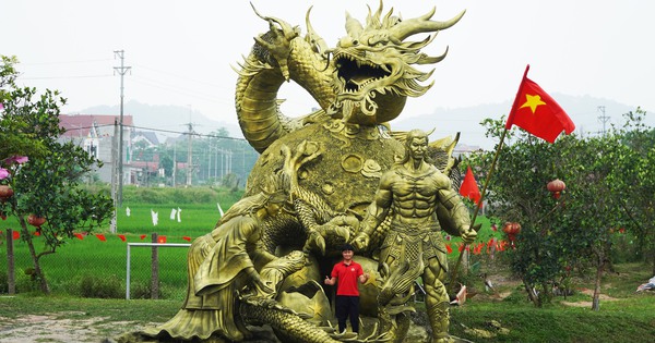 Tượng Cội Nguồn nặng 25 tấn ở Bắc Ninh gây sốt