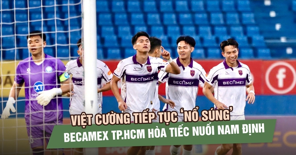 Việt Cường tiếp tục nổ súng, Becamex TP.HCM hòa tiếc nuối Nam Định
