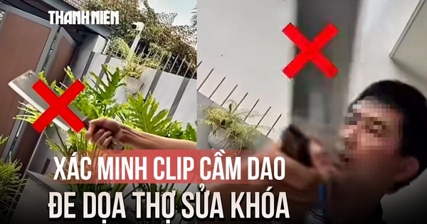 Xôn xao clip người đàn ông cầm dao đe dọa thợ sửa khóa ở TP.HCM