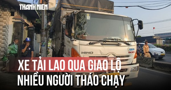Xe tải lao qua giao lộ đâm vào nhà dân, khoảnh khắc thoát chết thần kỳ