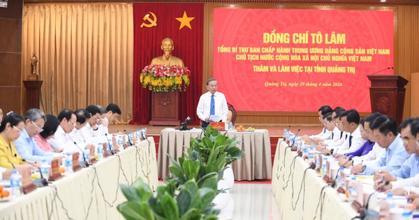 Tổng Bí thư, Chủ tịch nước Tô Lâm làm việc với Ban Thường vụ Tỉnh ủy Quảng Trị