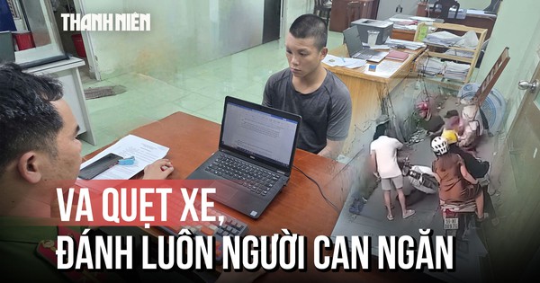 Va quẹt xe giờ tan ca, nam thanh niên đánh luôn cả người can ngăn