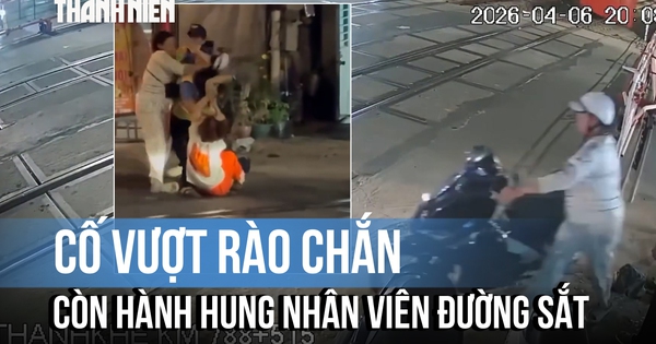 Hành hung nhân viên đường sắt vì bị ngăn cản vượt qua rào chắn