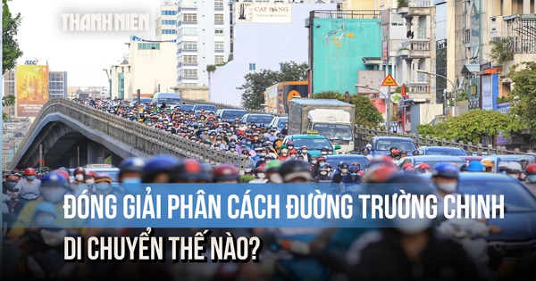 TP.HCM: Đóng dải phân cách đường Trường Chinh, người dân di chuyển thế nào?