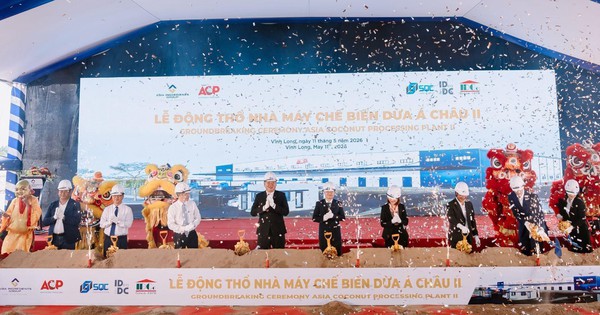 Tập đoàn Nguyên liệu Á Châu khởi công nhà máy chế biến dừa đẳng cấp thế giới