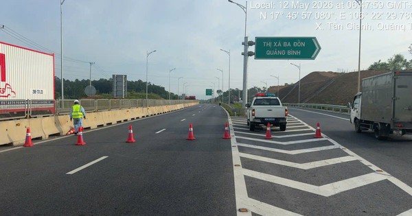Hôm nay phân luồng cao tốc Vũng Áng - Bùng để lắp hệ thống giám sát