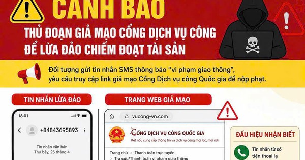 Cảnh giác thủ đoạn giả mạo Cổng dịch vụ công để chiếm đoạt tài khoản ngân hàng