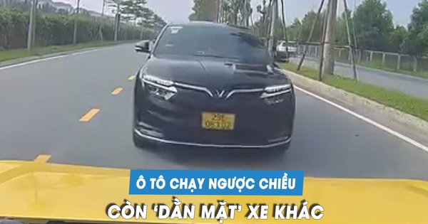 Tài xế lái ô tô chạy ngược chiều, còn ngang nhiên chặn đầu dằn mặt xe khác