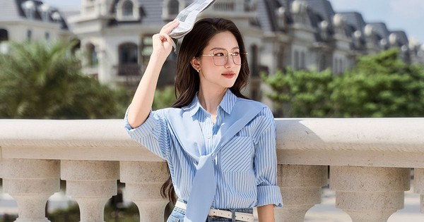 Sức hút tối giản từ những chiếc áo sắc xanh thanh lịch