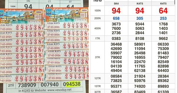 Xổ số miền Nam ngày 27 tháng 5: Trùng hợp vé trúng đài Đồng Nai, Cần Thơ