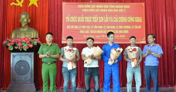 Xin lỗi công khai 5 người bị can truy tố oan 'cướp tài sản' sau hơn 10 năm