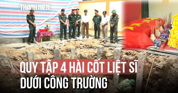 Quảng Trị: Quy tập 4 hài cốt liệt sĩ dưới công trư