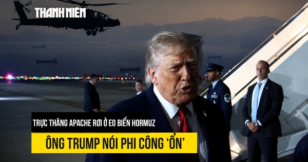 Trực thăng Apache rơi ở eo biển Hormuz, ông Trump 