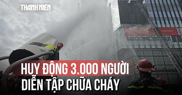 Huy động 3.000 người diễn tập phương án chữa cháy tại tòa nhà Saigon Centre