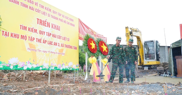 TP.HCM tìm kiếm 5 hài cốt liệt sĩ tại khu mộ tập thể ở xã Thường Tân
