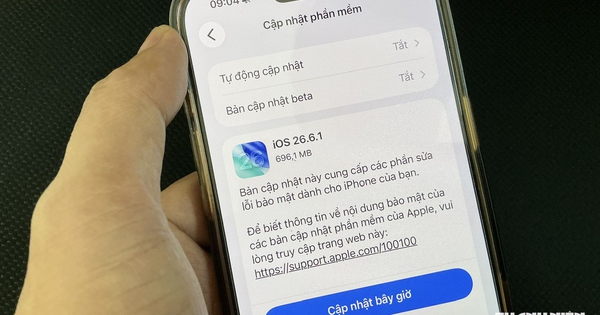 Apple phát hành iOS 26.6.1, người dùng iPhone nên cập nhật sớm