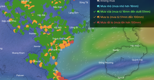 34 tỉnh, thành phố mưa lớn dồn dập, Hà Tĩnh có mưa 234 mm