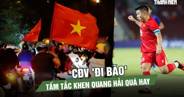 CĐV 'đi bão' mừng đội tuyển Việt Nam thắng lượt đi, tấm tắc khen Quang Hải quá hay