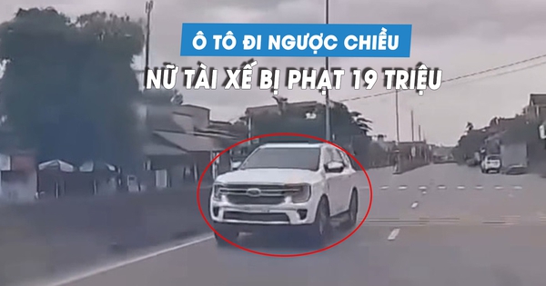 Nữ tài xế lái ô tô chạy ngược chiều, bị phạt 19 triệu đồng