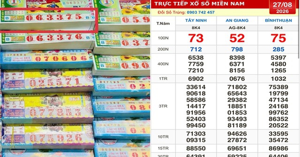 Xổ số miền Nam ngày 27 tháng 8: Tìm người trúng cọc vé đài Bình Thuận
