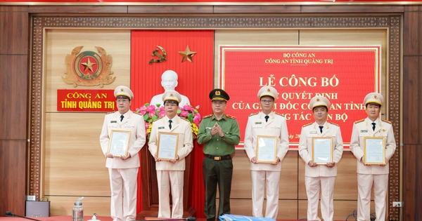 5 trưởng phòng nghiệp vụ Công an tỉnh Quảng Trị được điều động nhận nhiệm vụ mới