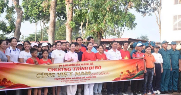 Xã Bình Giã tổ chức thành công chương trình đi bộ 'Cùng Việt Nam tiến bước 2026'