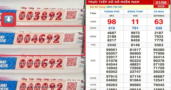 Xổ số miền Nam ngày 31 tháng 8: Một người trúng cọc vé 1,6 tỉ đài TP.HCM