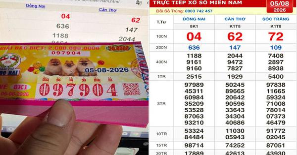 Xổ số miền Nam ngày 5 tháng 8: Các cọc vé trúng đài Đồng Nai xuất hiện