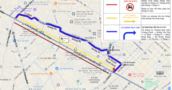Thi công metro số 2: TP.HCM cấm ô tô một chiều trên đường Cách Mạng Tháng 8