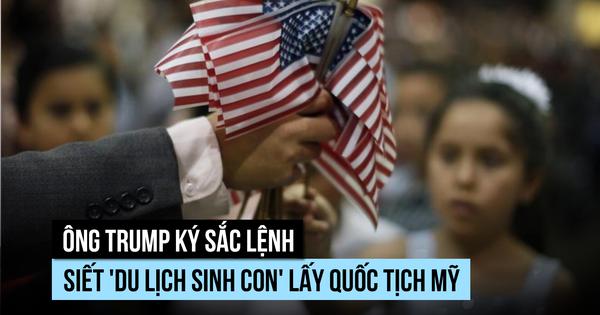 Ông Trump lại ra tay chặn 'du lịch sinh con' lấy quốc tịch Mỹ