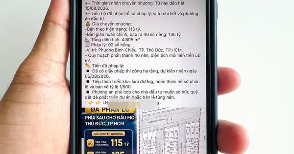 TP.HCM: Cảnh báo thông tin rao bán 46 nền đất sau chợ đầu mối Thủ Đức