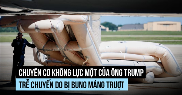 Ông Trump trễ chuyến bay vì chuyên cơ bung máng trượt